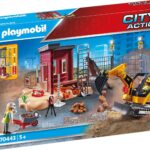 Playmobil Μικρός Εκσκαφέας με Ερπύστριες και Δομικά Στοιχεία - (70443)