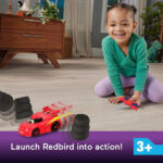 Fisher-Price Αυτοκινητάκι Dc Batwheels Redbird Launching με Κλειδί που εκτοξεύεται για σύγκρουση, Κλίμακας 1:55 (HRJ53-HRJ54) - Image 2