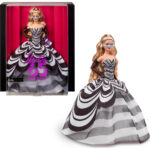 Barbie Συλλεκτική Κούκλα 65η Επέτειος με Ξανθά Μαλλιά και Ασπρόμαυρο Φόρεμα (HRM58)