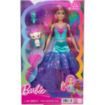 Barbie Κούκλα Με 2 Παραμυθένια Ζωάκια, Barbie Malibu Πριγκίπισσα Από Τη Σειρά Barbie A Touch Of Magic (JCW48) - Image 6