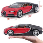 Bburago Bugatti Chiron 1/18 Κόκκινο/Μαύρο (18/11040) - Image 5