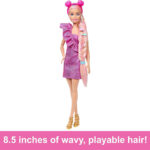 Barbie Κούκλα Πολύχρωμα Μαλλιά Με Πολύ Μακριά Ξανθά Μαλλιά Και Αξεσουάρ Styling (JDC85) - Image 5