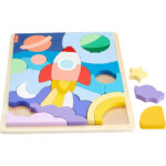 Fisher Price Ξύλινο Παζλ Διάστημα Για Παιδιά Προσχολικής Ηλικίας, 42 Ξύλινα Κομμάτια (HXY42)