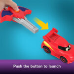 Fisher-Price Αυτοκινητάκι Dc Batwheels Redbird Launching με Κλειδί που εκτοξεύεται για σύγκρουση, Κλίμακας 1:55 (HRJ53-HRJ54) - Image 4
