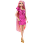 Barbie Κούκλα Πολύχρωμα Μαλλιά Με Πολύ Μακριά Ξανθά Μαλλιά Και Αξεσουάρ Styling (JDC85) - Image 2