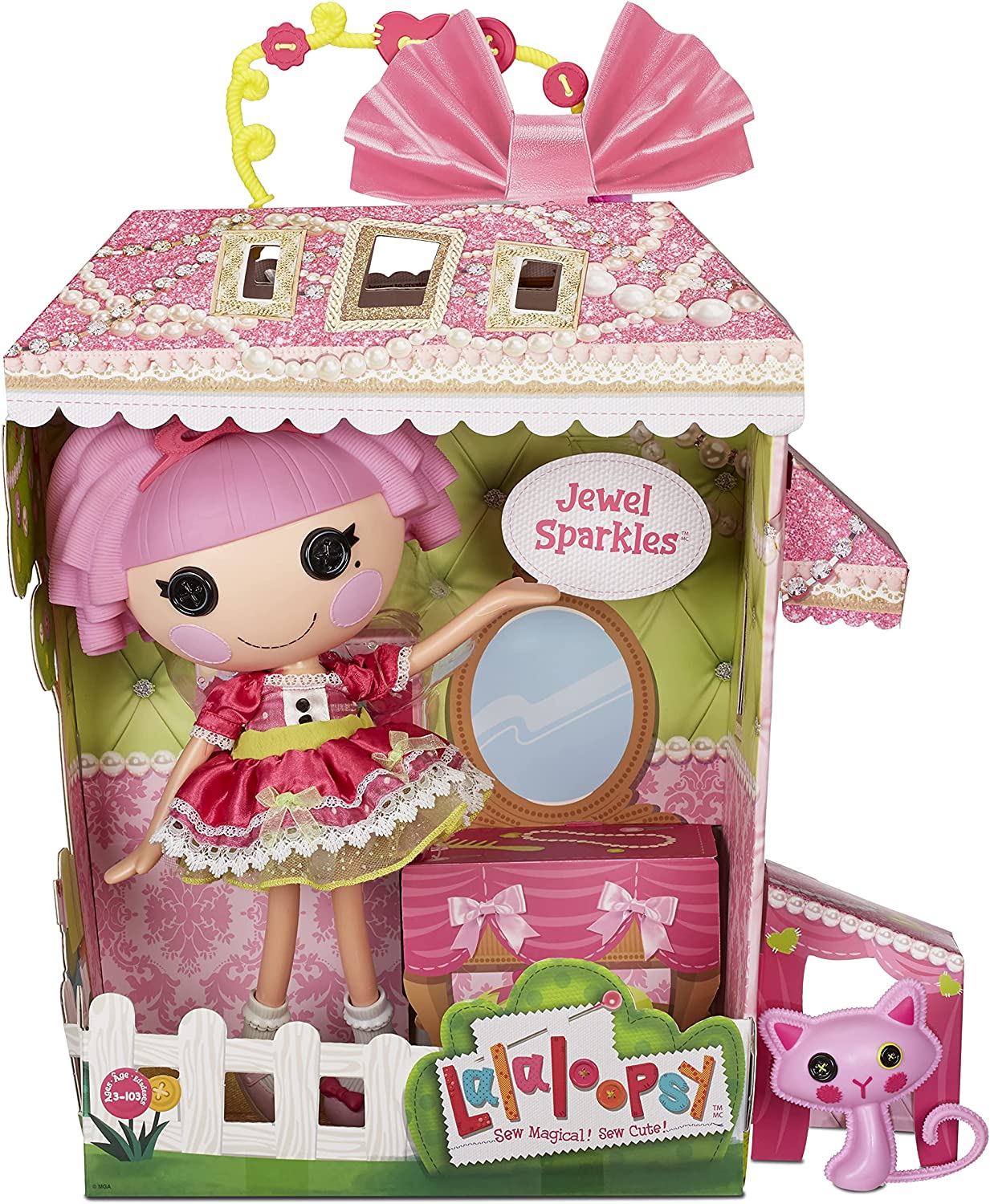 84e496a9-7718-07b2-7e85-0184aa3de2a4.jpg Lalaloopsy Κούκλα Jewel Sparkles με Κατοικίδιο Πέρσικη Γάτα - (576860) - Image 1