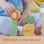 Fisher Price Ξύλινα Ζωάκια Παιχνίδι Για Μωρά Και Νήπια, 10 Ξύλινα Κομμάτια (HXV04) - Image 3
