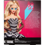 Barbie Συλλεκτική Κούκλα 65η Επέτειος με Ξανθά Μαλλιά και Ασπρόμαυρο Φόρεμα (HRM58) - Image 6