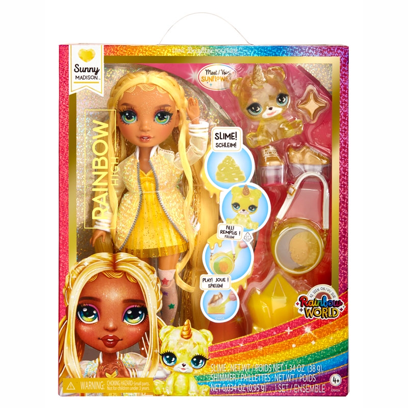 aab2f867-7bb6-9dfb-c792-0193686153bd.jpg Rainbow High Κούκλα & Slime Sunny (Yellow) 28cm (120186EU) - Image 1
