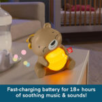 Fisher-Price Αρκουδάκι με Ήχους, Φωτάκι Νυχτός και Ρυθμιζόμενο Χρονόμετρο για Νεογέννητα (HRB18) - Image 4