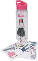 Διάφανο Παγούρι Barbie με Αυτοκόλλητα - (PP11656BR)