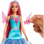Barbie Κούκλα Με 2 Παραμυθένια Ζωάκια, Barbie Malibu Πριγκίπισσα Από Τη Σειρά Barbie A Touch Of Magic (JCW48) - Image 4