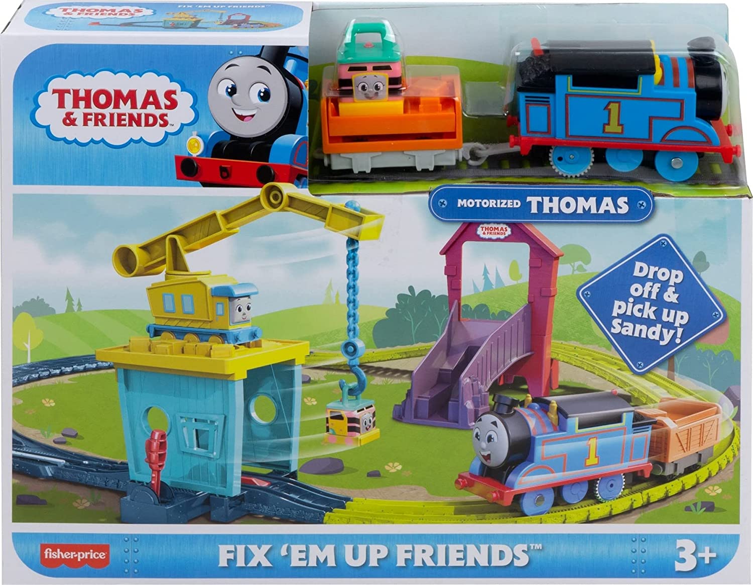 d027ac3b-7bd7-340e-384e-01862ae8da21.jpg Thomas & Friends Πίστα Και Σταθμός Επισκευών Με την Κάρλι Και Τη Σάντι (HDY58) - Image 1