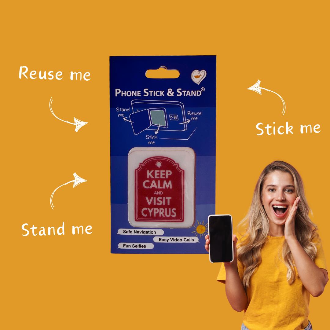 f333131f-835c-780b-b93a-01922863ab5e.jpg Phone Stick & Stand Cyprus Keep Calm (MSS001C) - Image 1