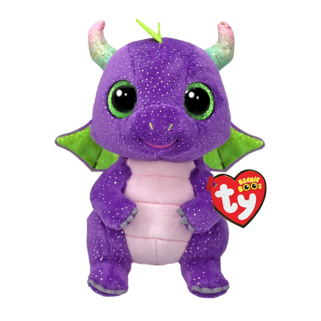 17123e8e-c9f9-471e-ebbe-0195b9671f23.jpg TY Beanie Boos Daphne Χνουδωτός Δράκος Μωβ 15εκ (1607-37362) - Image 1