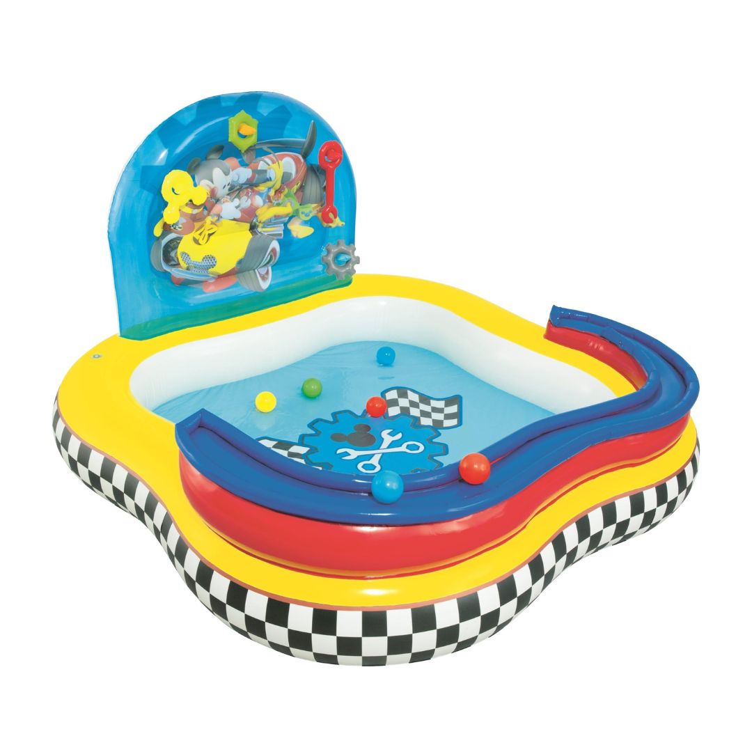 4e10b29c-2a6a-2753-df1d-01956b9ea7c5.jpg Bestway Φουσκωτή Πισίνα Mickey Mouse Παιδότοπος Με Παιχνίδια 157 X 157 X 91 εκ 2+ (91015) - Image 1