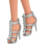 Barbie Fashionistas Κούκλα με Μωβ Αστραφτερό Φόρεμα (HYT92) - Image 5