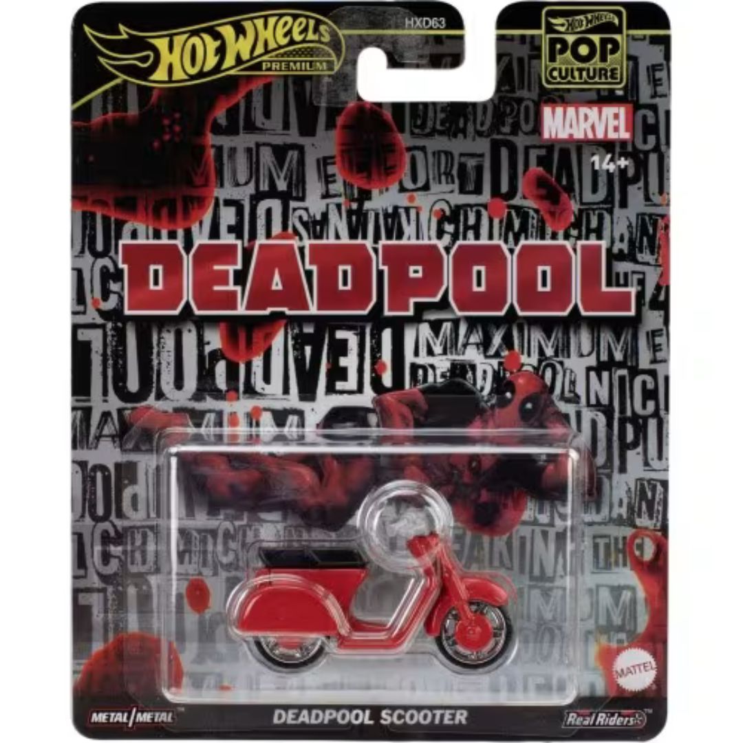 3a2fc2a3-597b-ae6f-ce31-0197641a18c6.jpg Hot Wheels Premium Αυτοκίνητο Deadpool Scooter (HXD63-JBL70) - Image 1