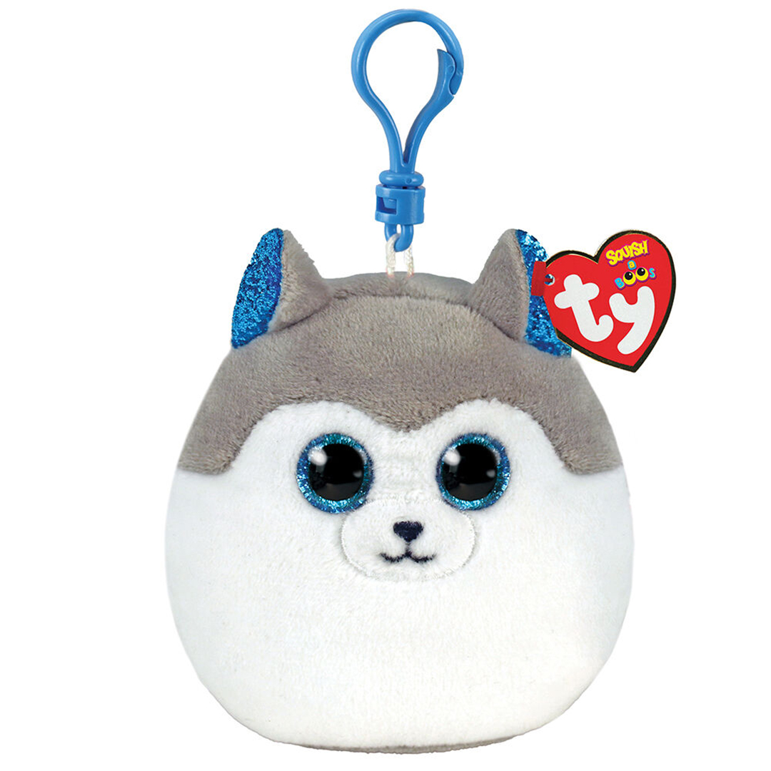 73560c87-561b-533a-bfd4-019b1869f990.jpg TY Squishy Beanies Slush Χνουδωτό Μπρελόκ Σκυλάκι Χάσκυ Λευκό & Γκρι 8 εκ. (1607-39562) - Image 1