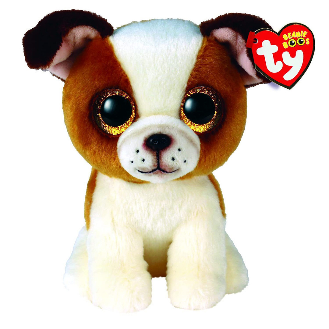 5c624184-3775-aa77-1fc4-019cddd1ff43.jpg Ty Beanie Boos Hugo Χνουδωτό Σκυλάκι Καφέ &ι Λευκό 15 Εκ. (1607-36396) - Image 1