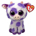 Ty Beanie Boos Ethel Χνουδωτή Αγελαδίτσα Λευκή Με Μωβ Στάμπες 15 Εκ. (1607-37345)