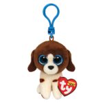 TY Beanie Boos Muddles Χνουδωτό Μπρελόκ Σκυλάκι Καφέ Και Λευκό 8.5 Εκ. (1607-35245)